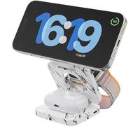 KU XIU 3 in 1 caricatore wireless per iphone, supporto magnetico pieghevole per iPhone 17/16/15/14/13/12 Pro/Plus/Pro Max/Mini, caricabatterie rapido da 5 W per Apple Watch 9/8/7/6/5/4/SE, per Airpods