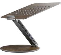 KU XIU Regolabile Supporto Laptop con Docking Station 8-in-1 Alluminio