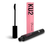 KU2 Cosmetics Mascara con arricciatura lunga e effetto sollevamento, mascara con acido ialuronico curante delle ciglia, mascara impermeabile, colore nero, perfetto per ciglia piene, lunghe e senza