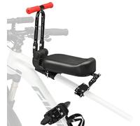 Kuabiz Seggiolino da bicicletta per bambini, da 2 a 6 anni, set da 3 pezzi, con poggiapiedi e maniglia, ultraleggero, portatile, pieghevole, senza attrezzi
