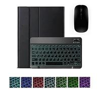 kuaijiexiaopu Custodia con tastiera staccabile retroilluminata, custodia in pelle for tablet compatibile con Xiaomi Mi Pad 5 Pro da 11 pollici(Black B backlit Mouse)