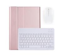 kuaijiexiaopu Custodia con tastiera staccabile retroilluminata, custodia in pelle for tablet compatibile con Lenovo P11 11 pollici TB-J606F/N/L(Rose W Mouse)