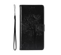 kuaijiexiaopu Custodie, Embossing Cat Tree Protective Case, Flip Card Wallet Stand Cover Compatible with Samsung Galaxy A26/A16 5G(Nero)