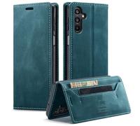 kuaijiexiaopu Custodie, Magnetic Card Holder Flip Leather Case, Wallet Stand Protective Cover Compatible with Samsung Galaxy S25 Ultra 6.9 inch(Blu)