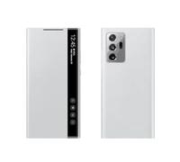 kuaijiexiaopu Custodie, Mirror Sleep/Awake Smart Chip View Case, Flip-Free Answering Cover Compatible with Samsung Galaxy Note 20 Ultra/Note 20(Silver,Note 20 Ultra)