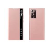 kuaijiexiaopu Custodie, Mirror Sleep/Awake Smart Chip View Case, Flip-Free Answering Cover Compatible with Samsung Galaxy Note 20 Ultra/Note 20(Rose Gold,Note 20)