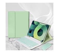 kuaijiexiaopu Detachable Keyboard Leather Protective Case with Pen Slot, Soft Shell Suitable for Samsung Galaxy Tab S11 11 inch 2025(Matcha green+keyboard+mouse)