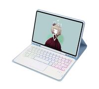 kuaijiexiaopu Detachable Regular/Tri Color Backlit Touch Keyboard Protective Case Suitable for Samsung Galaxy A11+(2025)/A9+/A9plus -11 inches(Backlit Touch Keyboard+Sky Blue)