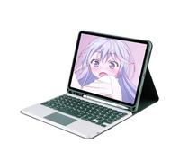 kuaijiexiaopu Detachable Regular/Tri Color Backlit Touch Keyboard Protective Case Suitable for Samsung Galaxy Tab S6 Lite 10.4 inch P610 2022(Backlit Keyboard+Dark Green)