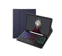kuaijiexiaopu Detachable Regular/Tri Color Backlit Touch Keyboard Protective Case Suitable for Samsung Galaxy Tab S11 11 inches 2025(Backlit Touch Keyboard+Royal Blue)