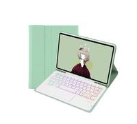 kuaijiexiaopu Detachable Regular/Tri Color Backlit Touch Keyboard Protective Case Suitable for Samsung Galaxy Tab A8 10.5 inch-X200(Backlit Touch Keyboard+Green)