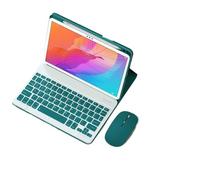 kuaijiexiaopu Silicone+Leather Protective Case with Pen Slot, Detachable Keyboard Suitable for Honor v7 pro 11 inch(Dark green+keyboard+mouse)