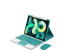 kuaijiexiaopu Silicone+Leather Protective Case with Pen Slot, Detachable Keyboard Suitable for Huawei matePad pro11-2022 11 inch(Dark green+touch keyboard+mouse)
