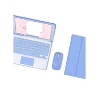 kuaijiexiaopu Tablet Protective Case with Keyboard and Mouse Set Suitable for iPad Air 13 inches/PRO 12.9 inch(2018-22) Universal(Square Touch KB+Mouse+Purple)