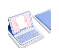 kuaijiexiaopu Tablet Protective Case with Keyboard and Mouse Set Suitable for iPad Air 13 inches/PRO 12.9 inch(2018-22) Universal(Square Keyboard+Purple)
