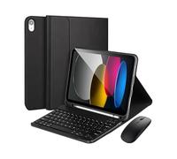 kuaijiexiaopu Tablet Protective Case with Keyboard and Mouse Set Suitable for iPad Pro 13 inches 2024(Square keyboard+mouse+Black)