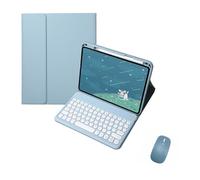 kuaijiexiaopu Tastiera normale/touch staccabile, custodia protettiva in pelle flip compatibile con HUAWEI MatePad Pro 11 pollici 2024(Sky Blue+Keyboard+Mouse)