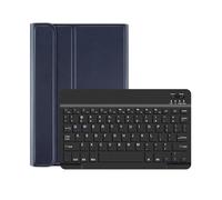 kuaijiexiaopu Tastiera staccabile leggera in pelle PU con retro in TPU compatibile con Lenovo Tab M10 HD 2a generazione TB-X306F/X306X da 10,1 pollici 2020(Dark blue-Simple Keyboard)