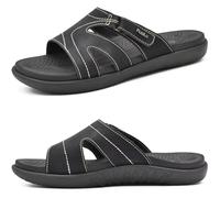 KuaiLu Ciabatte Donna Ortopediche Moda Leggere Comode Supporto Arco Plantare Doccia Sandali Estive Spiaggia Piscina Aperte Mare Pantofole Antiscivolo Gomma Suole Scarpe Nero 42