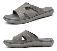KuaiLu Ciabatte Donna Ortopediche Moda Leggere Comode Supporto Arco Plantare Doccia Sandali Estive Spiaggia Piscina Aperte Mare Pantofole Antiscivolo Gomma Suole Scarpe Grigio 42