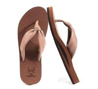 KuaiLu Infradito Donna Comfort Yoga Mat Perizoma Leggero Confortevole Pantofole da Bagno in Pelle Spiaggia Estiva Sandali Ortopedici Antiscivolo Interno Esterno Marrone 36