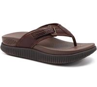 KuaiLu Infradito Donna Con Comodo Supporto Arco Sandali Da Camminare Cuoio Atletico Spessore Cuscino Recupero Flip Flops Slip On Interno All'aperto Estate Casual, Marrone EU 40