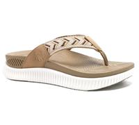 KuaiLu Infradito Ortopediche Donna Cuscini Spessi Recupero Sandali Infradito Tessuto Estate Slip On Tappetino Yoga Sport Escursionismo Comode Fasciite Plantare Spiaggia Beige 39