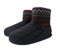 KuaiLu Pantofole Stivaletto Uomo Invernali Chiuse Babbucce a Maglia Stitch Memory Foam Ciabatte Stivaletti Comode Calde Pelose Peluche Lana Cotta Slippers Antiscivolo Scarpe da Casa rosso 48
