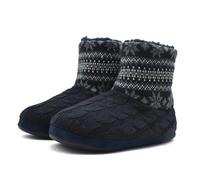 KuaiLu Pantofole Stivaletto Uomo Invernali Chiuse Babbucce a Maglia Stitch Memory Foam Ciabatte Stivaletti Comode Calde Pelose Peluche Lana Cotta Slippers Antiscivolo Scarpe da Casa Grigio 44