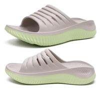 KuaiLu Sandali di Recupero Donna con Comode Ortopediche Fascite Plantare Supporto Arco Ciabatte Aperte Leggero Sportivi Ciabatta Estive Mare Spiaggia Piscina Doccia Antiscivolo Sandalo Verde 41