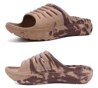 KuaiLu Sandali di Recupero Uomo con Comode Ortopediche Fascite Plantare Supporto Arco Ciabatte Aperte Leggero Sportivi Ciabatta Estive Mare Spiaggia Piscina Doccia Sandalo Marrone Mimetico 46