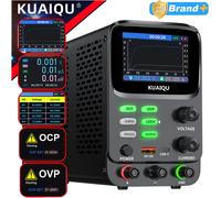 KUAIQU Alimentatore CC regolabile ad alta precisione a 5 cifre 10μA 0,01 mA, corrente di tensione con display curvo in tempo reale, simulazione della batteria