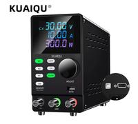 KUAIQU Alimentatore CC variabile, 30 V 10 A Alimentatore da banco da laboratorio regolato programmabile regolabile con software per PC, interruttore di uscita 30V10A White Program