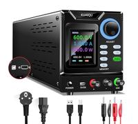 KUAIQU Alimentatore da Banco 600V 1A Alta Tensione Alimentatore da Laboratorio Programmabile con Memoria/OUTPUT/Encoder, Alimentatore Regolabile con Software, Blocco, Display LCD e Porta di Carica USB