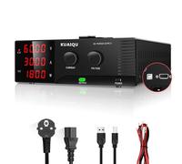 KUAIQU Alimentatore da Laboratorio 60V 30A 1800W Alta Potenza Alimentatore da Banco con OUTPUT/Encoder Alimentatore Stabilizzato Regolabile per Laboratorio/Scuola/Automazione/Batterie Test/Elettronica