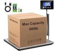 KUAIVO Bilancia postale digitale resistente per pacchi, 299,4 kg, alta precisione, per piccole imprese, bagagli, uso domestico, batteria e cavo di ricarica inclusi
