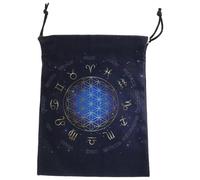KUAIYIJU Borsa per carte di credito con coulisse per gioielli, divinazioni, tarocchi, in flanella, gioco oracoli
