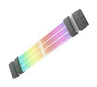 KUAIYIJU Cavo di estensione indirizzabile ARGB 24Pin per la lunghezza molle 260mm/10.24in del cavo elettrico del pannello 24PIN ARGB del silicone di caso del PC