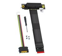 KUAIYIJU Cavo di prolunga PCIe a chiave M, 180/90 gradi, flessibile, angolato PCIe, per scheda grafica