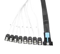 KUAIYIJU Cavo splitter di alimentazione da 8i (74P) a 8xSATA porta PCIE5.0 24Gbps SAS4.0 Cavo di connessione di trasferimento dati per server