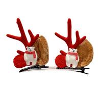 KUAIYIJU Copricapo natalizio a forma di alce con ornamenti verdi per un look divertente e festivo durante le festività