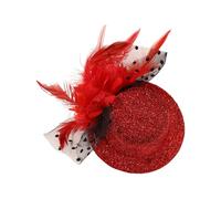 KUAIYIJU Fascinator a rete piumata per capelli, con fiore, per cocktail, feste, carnevale, feste