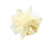 KUAIYIJU Fascinator delicato con fiore a rete accessori per capelli unico clip per capelli festa copricapo accessori per capelli per le donne