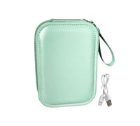 KUAIYIJU Organizzatori di trucco da viaggio Scatola di monili di vetro LED Scatola di immagazzinaggio di trucco portatile Organizzatori di gioielli per