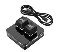 KUAIYIJU Portatile 2 Tasti Macro Tastiera Singola Mano Operare Tastiera Meccanica USB Colore Illuminazione Per Il Gioco E La Contabilità