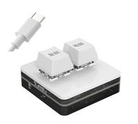 KUAIYIJU Portatile 2 Tasti Macro Tastiera Singola Mano Operare Tastiera Meccanica USB Colore Illuminazione Per Il Gioco E La Contabilità