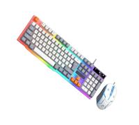 KUAIYIJU Tastiera da gioco e tastiera combinata retroilluminata a LED 104 tasti tastiera meccanica con cavo USB per PC portatile