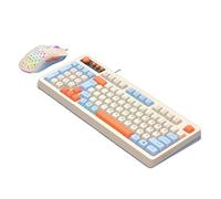 KUAIYIJU Tastiera ergonomica con retroilluminazione ARGB Tastiera a 98 tasti Linea USB Compatibile Per Sistemi multipli Comodo Keycap