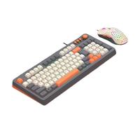 KUAIYIJU Tastiera ergonomica con retroilluminazione ARGB Tastiera a 98 tasti Linea USB Compatibile Per Sistemi multipli Comodo Keycap