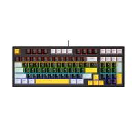 KUAIYIJU Tastiera meccanica ergonomica a 98 tasti con retroilluminazione a LED per gli appassionati di gioco in ufficio accessori per giocatori